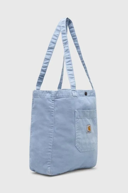 Carhartt WIP denim handbag Garrison Tote blue color I033157.0F44J