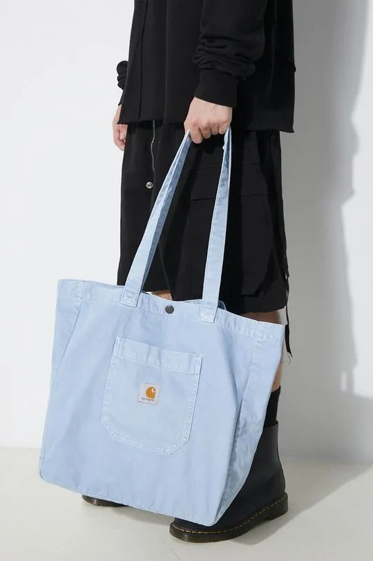 Carhartt WIP denim handbag Garrison Tote blue color I033157.0F44J