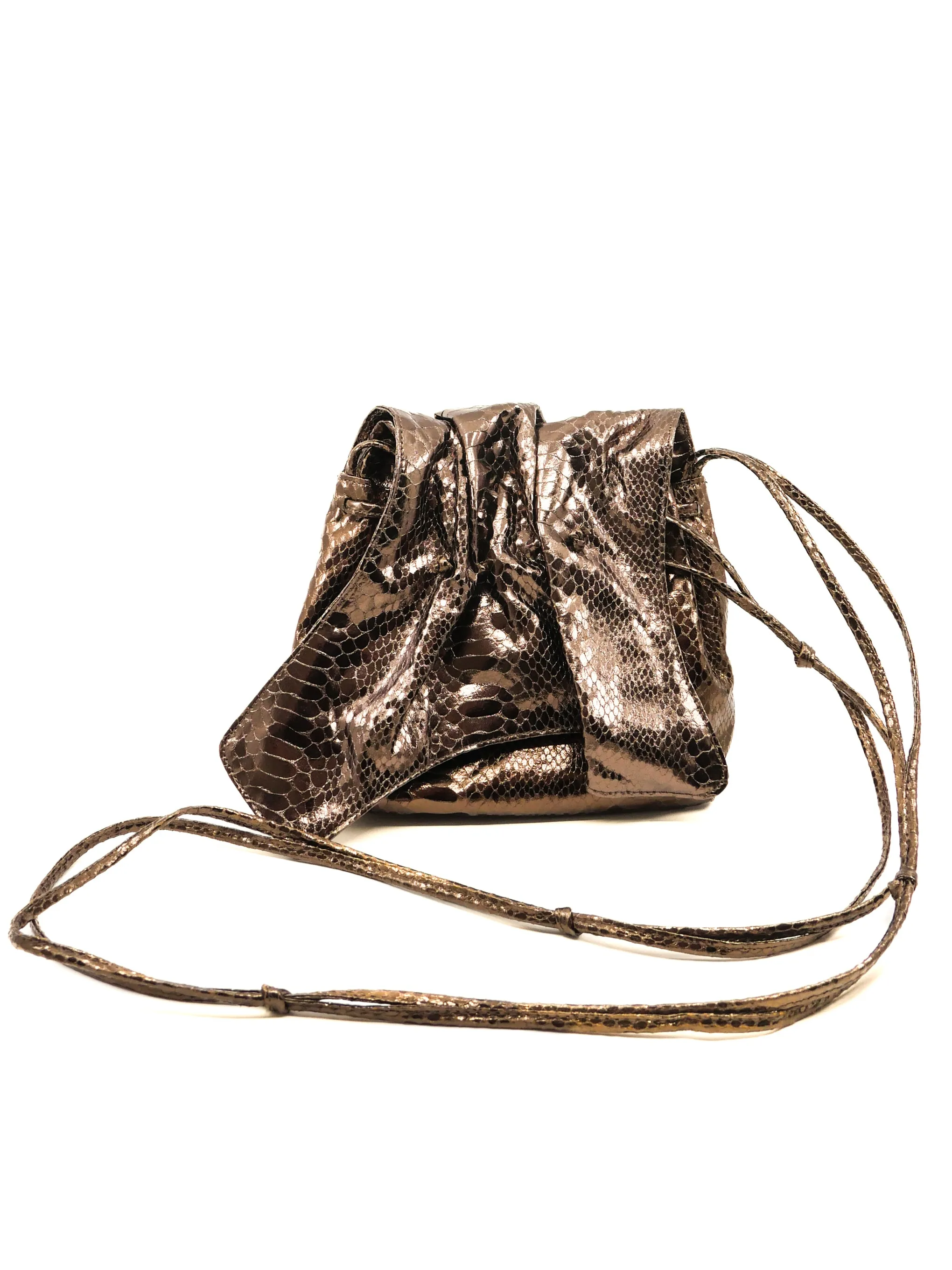 Carlos Falchi Embossed Buffalo Crossbody