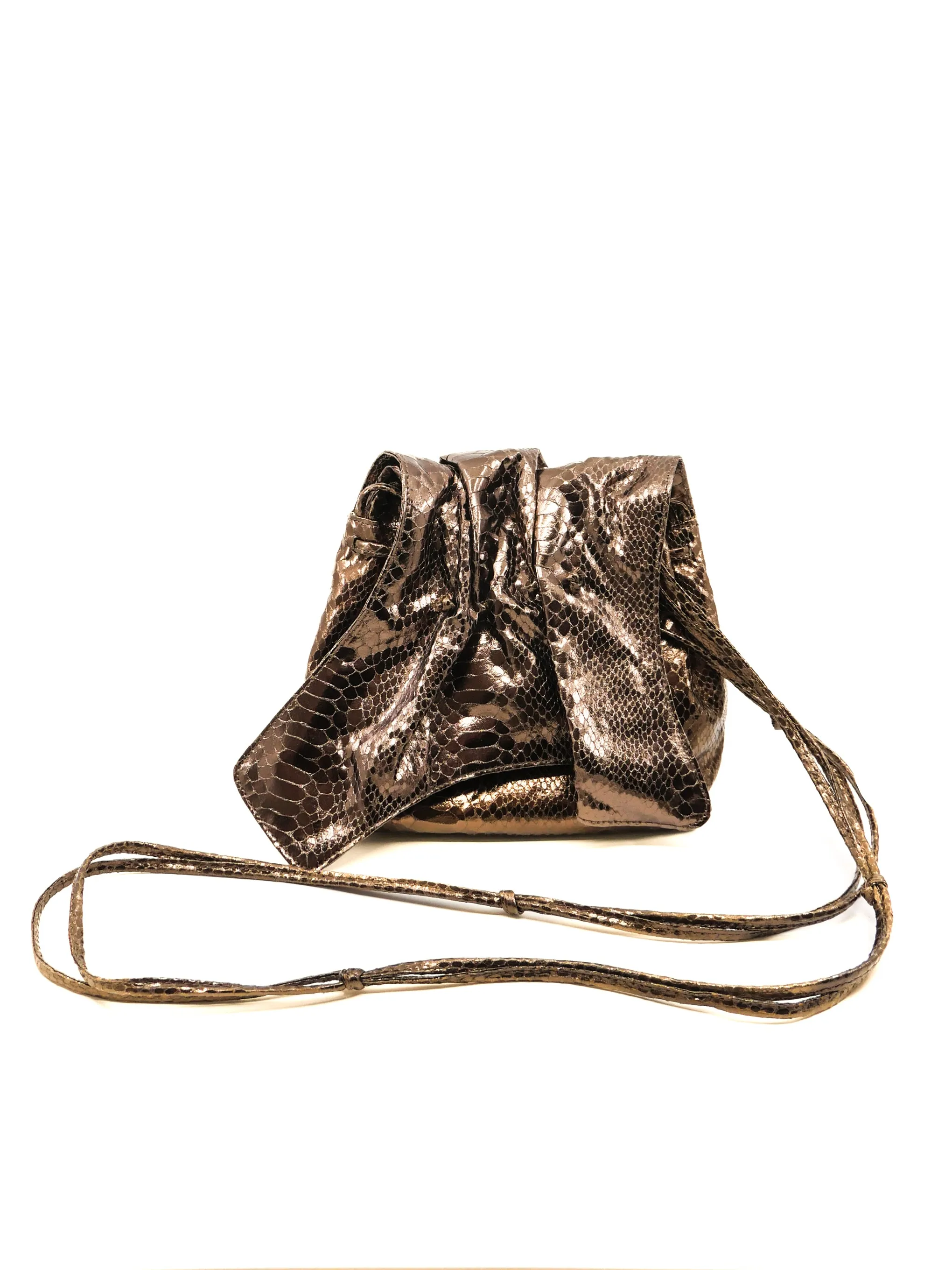 Carlos Falchi Embossed Buffalo Crossbody