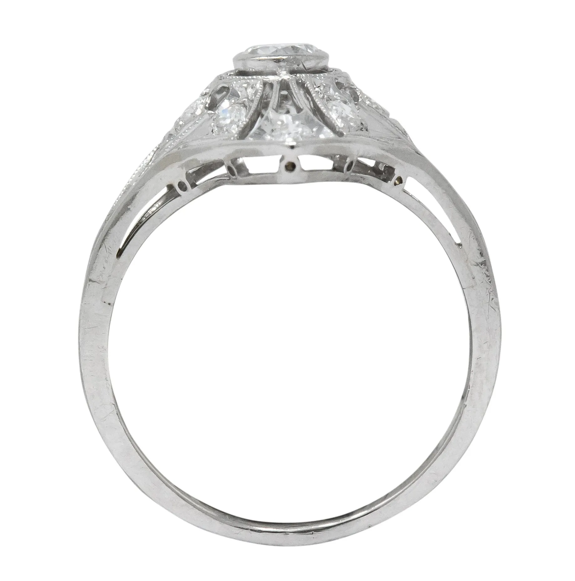 Carter & Gough Edwardian 0.50 CTW Diamond Platinum Navette Ring