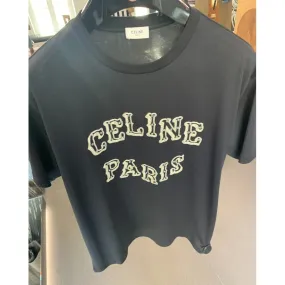 CELINE  |celine loose embroidered T-shirt in cotton jersey