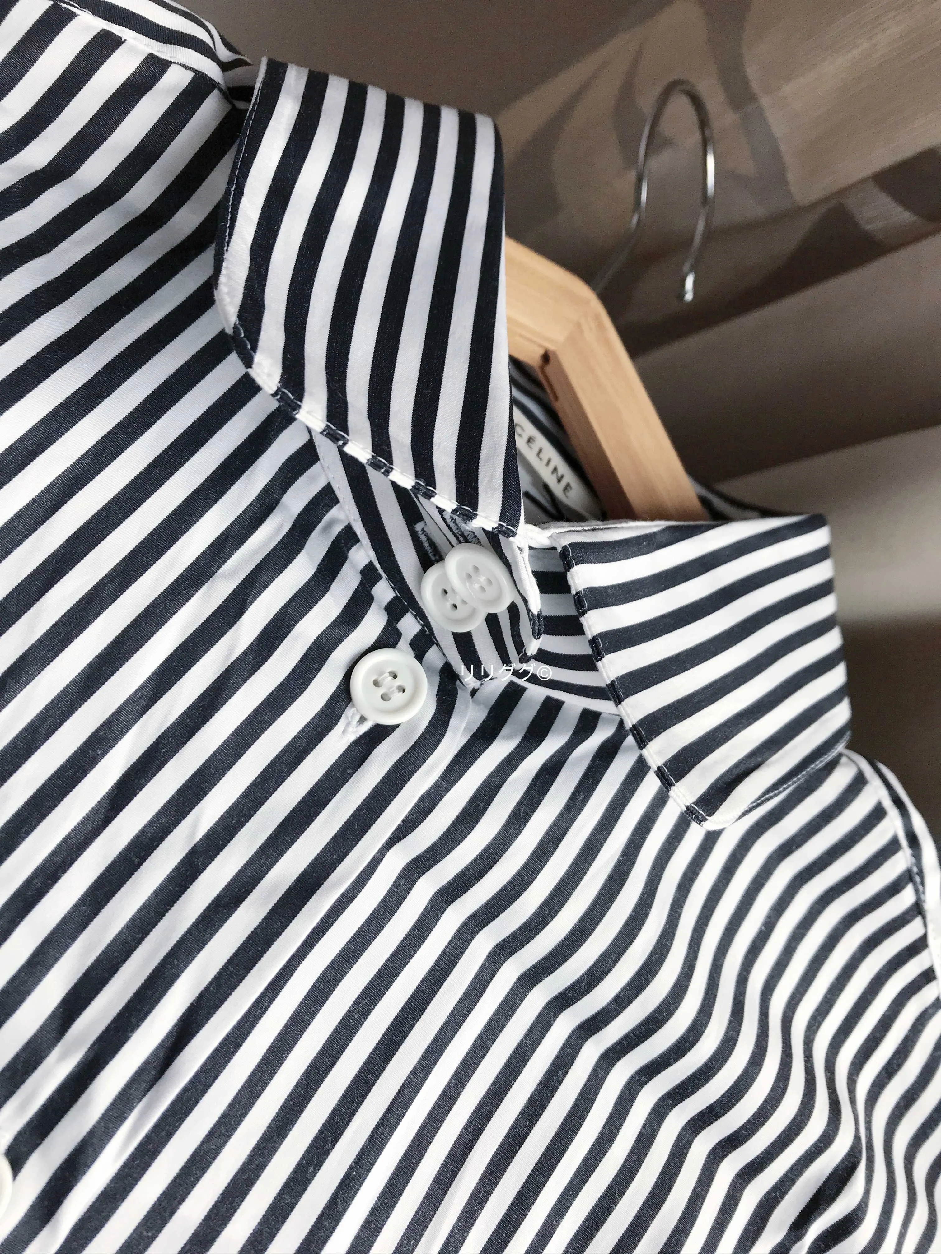 CELINE  |Stripes Casual Style Long Sleeves Cotton Shirts & Blouses