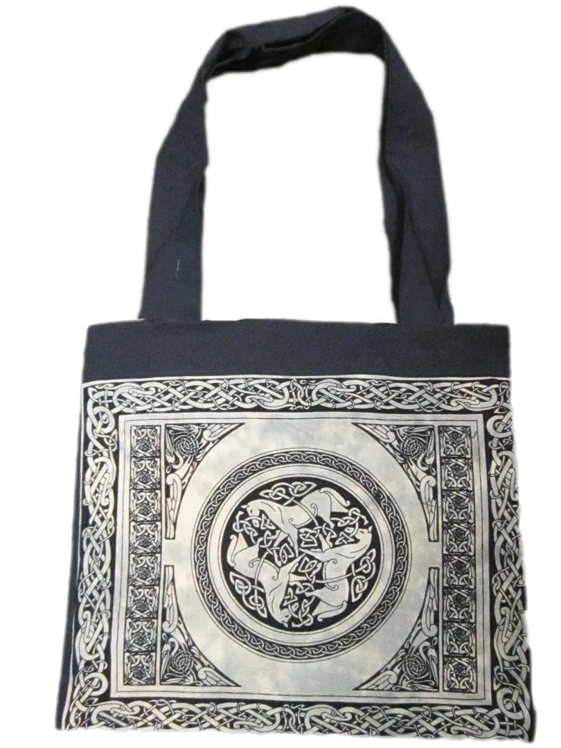 Celtic Triple Horse Tote Bag