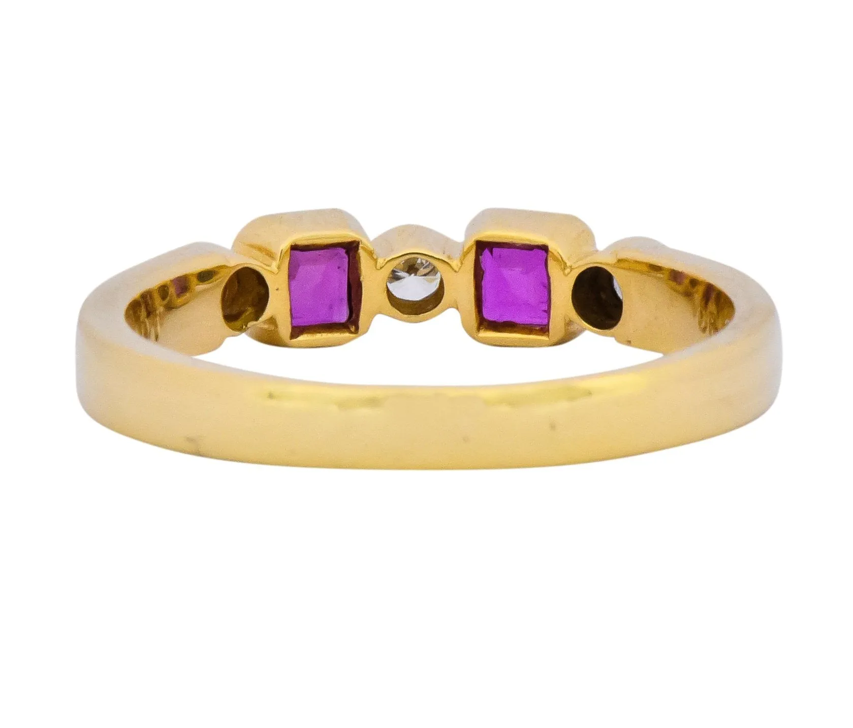 Chaumet Paris Ruby Diamond 18 Karat Gold Stacking Ring