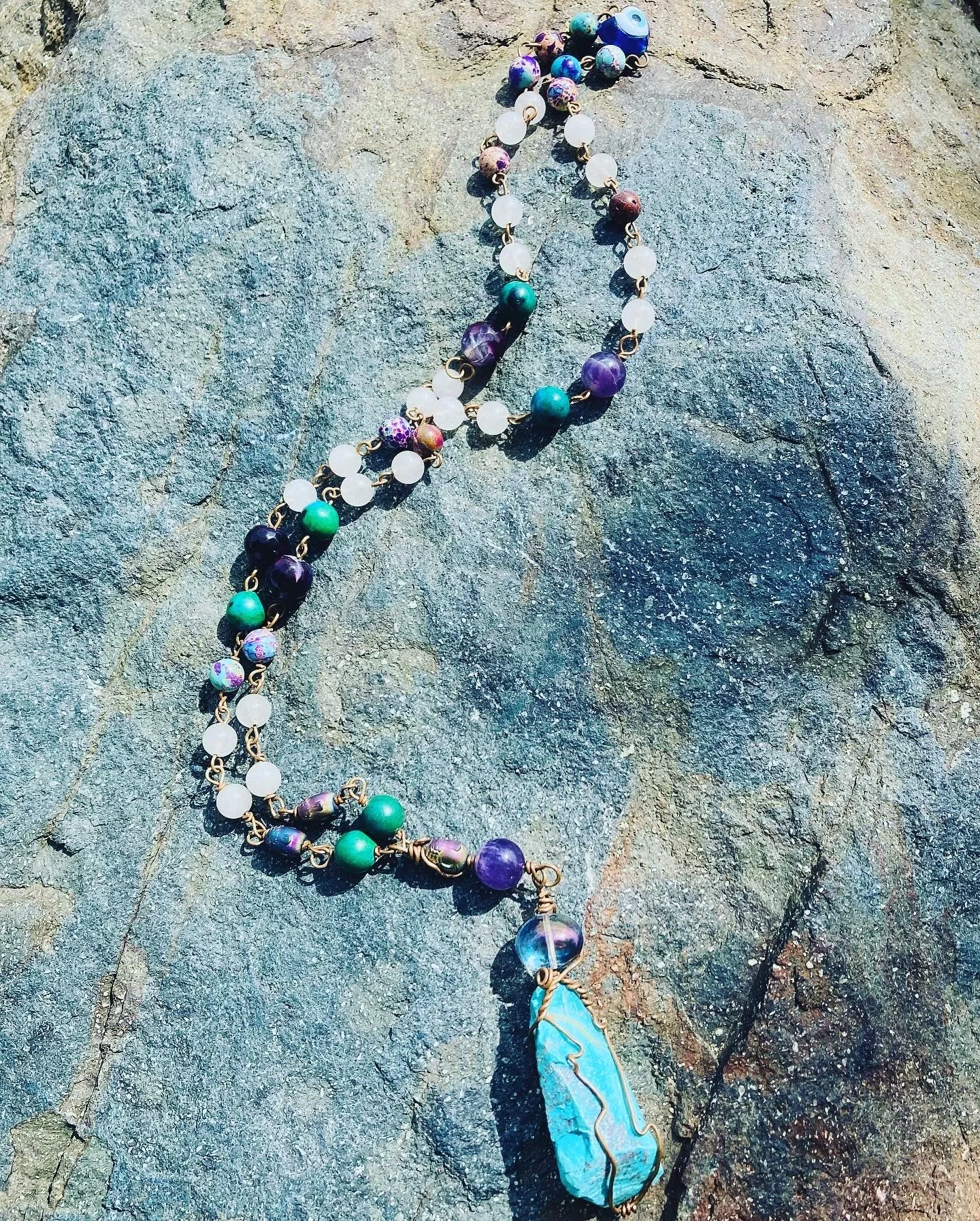 Chrysocolla Specimen Necklace