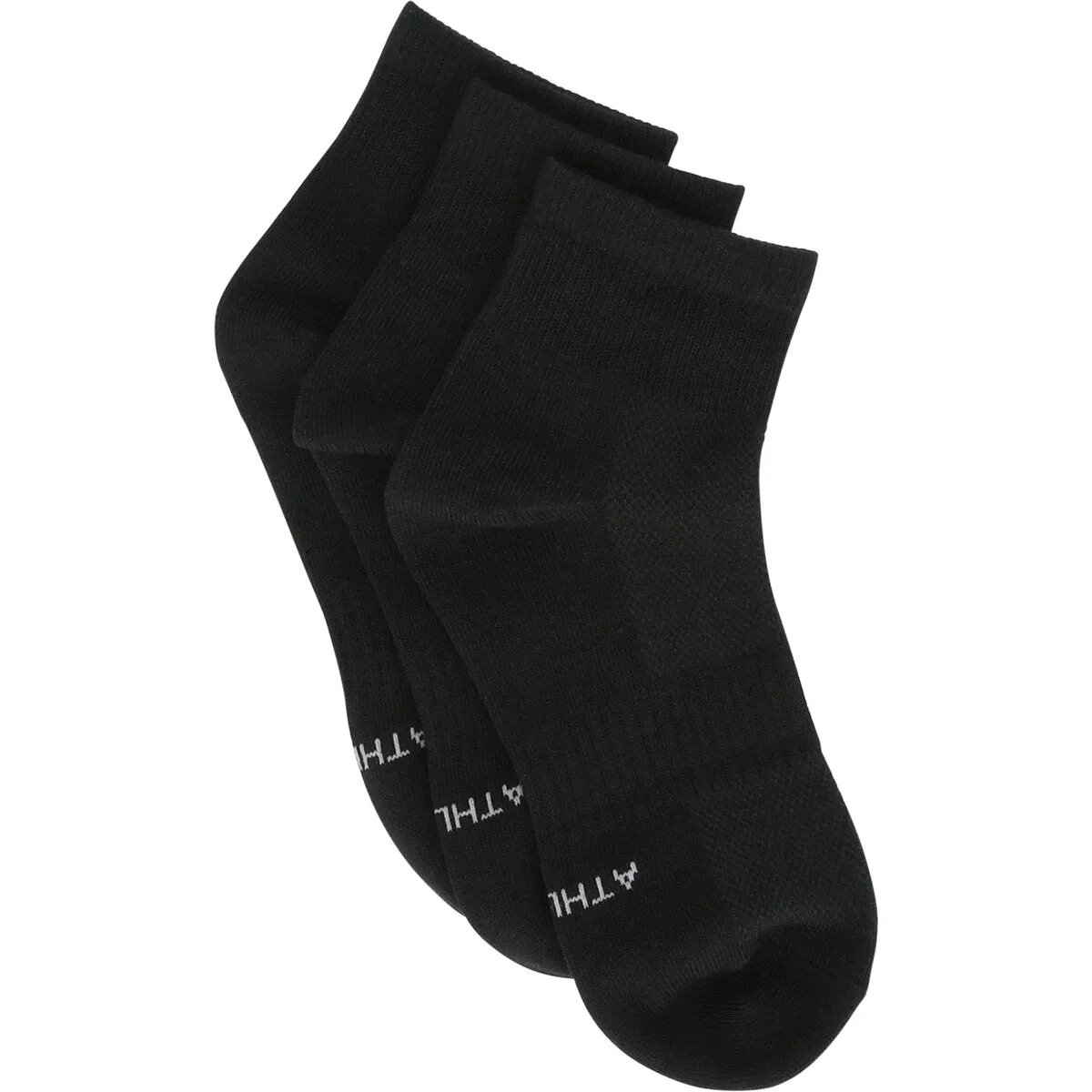 Comfort-Mesh Sustainable Quarter Cut Sock 3-Pack - Black