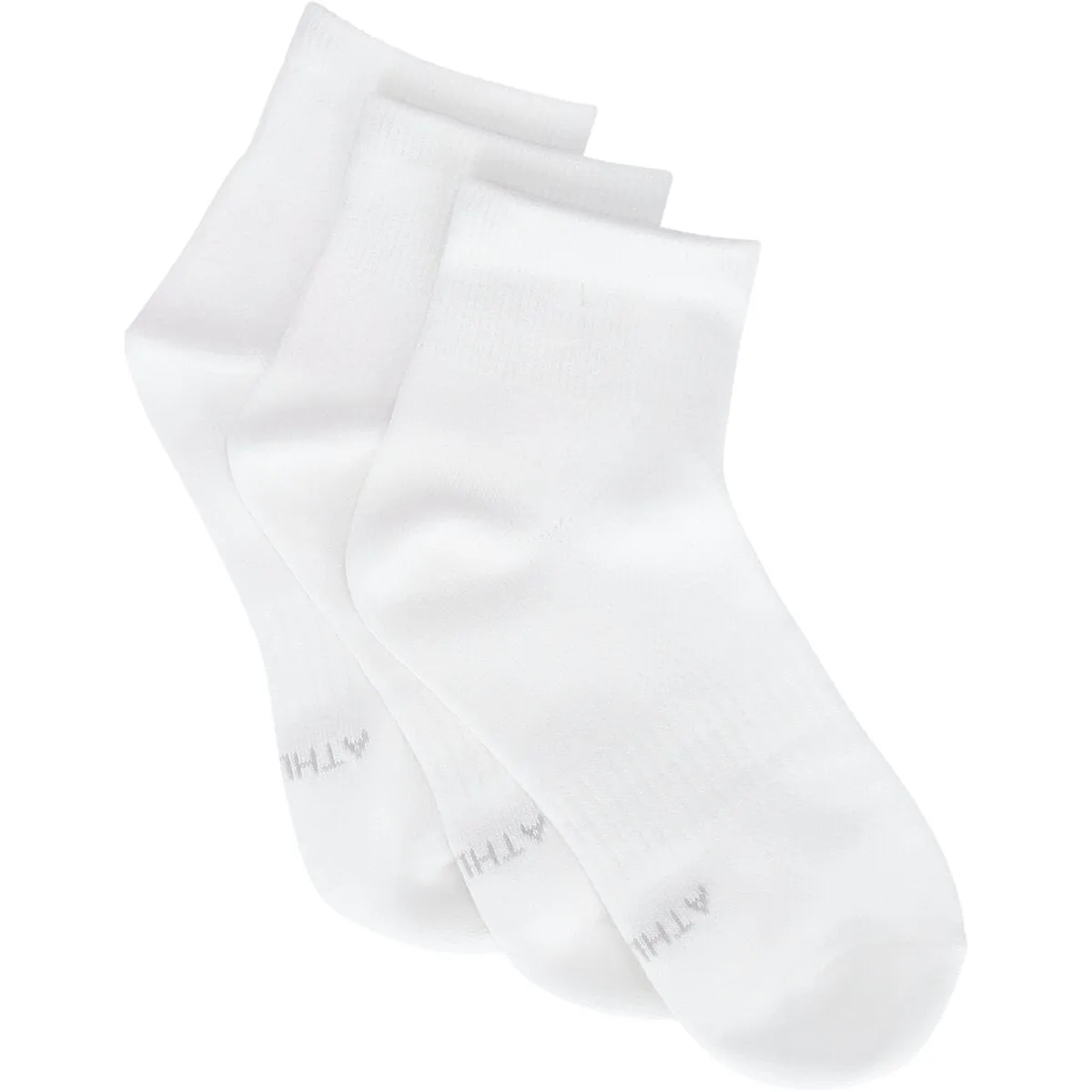 Comfort-Mesh Sustainable Quarter Cut Sock 3-Pack - White