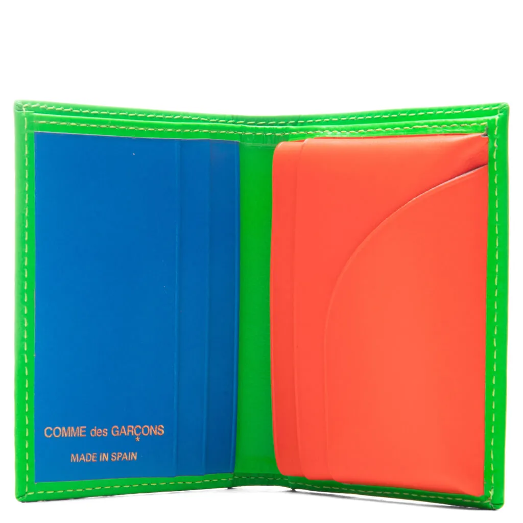 Comme des Garcons Super Fluo Wallet - Green/Orange