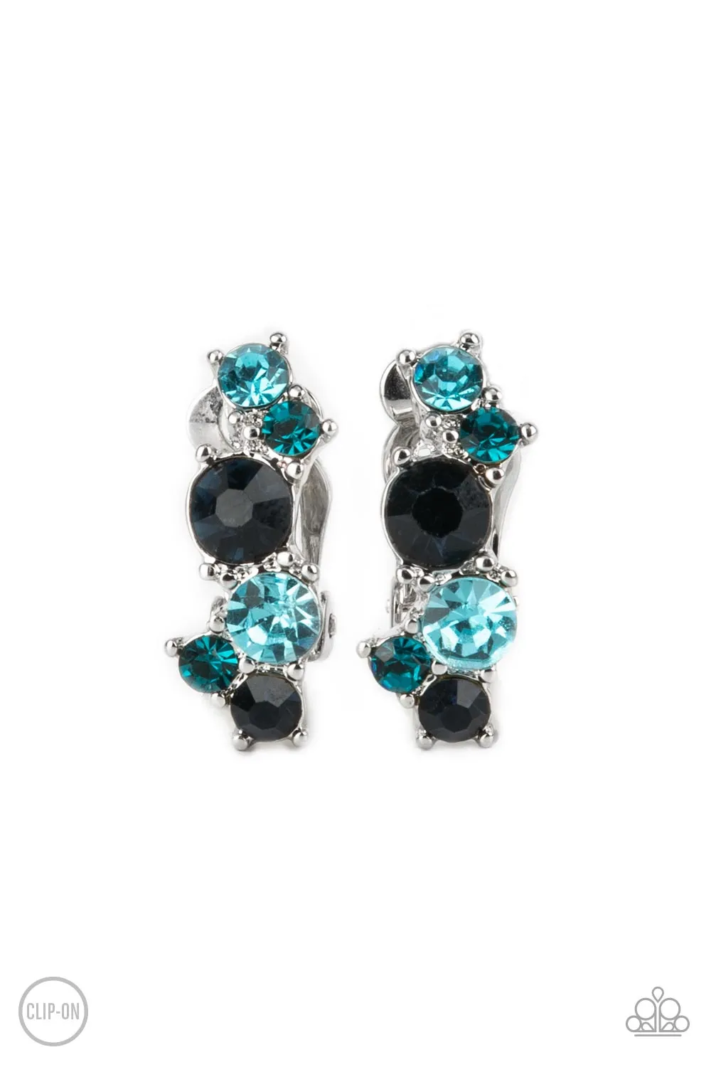 Cosmic Celebration - Blue Clip-On Earring