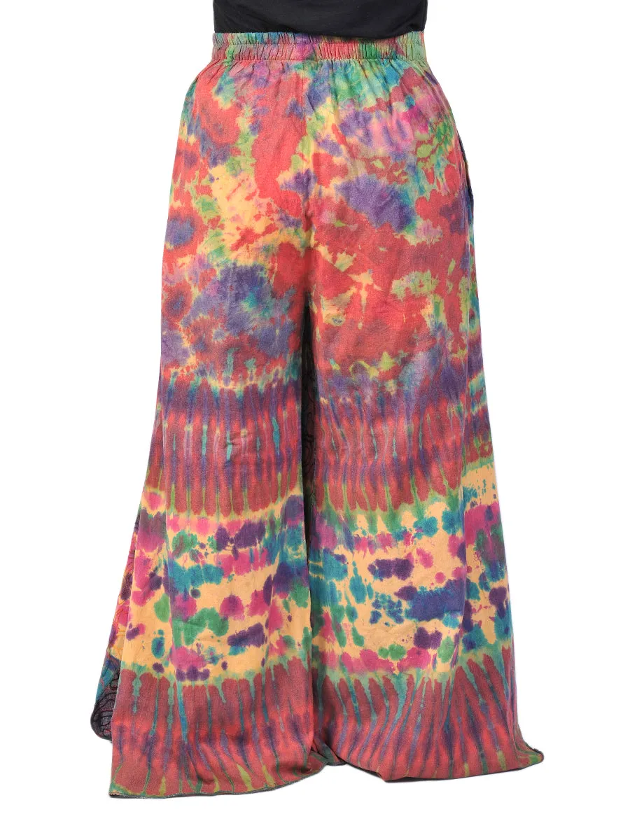 Cotton Full Embroidery Tie Dye Palazoo Pants