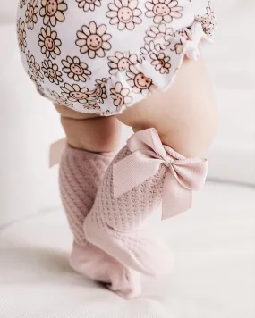 Cotton Lace Socks | Pink