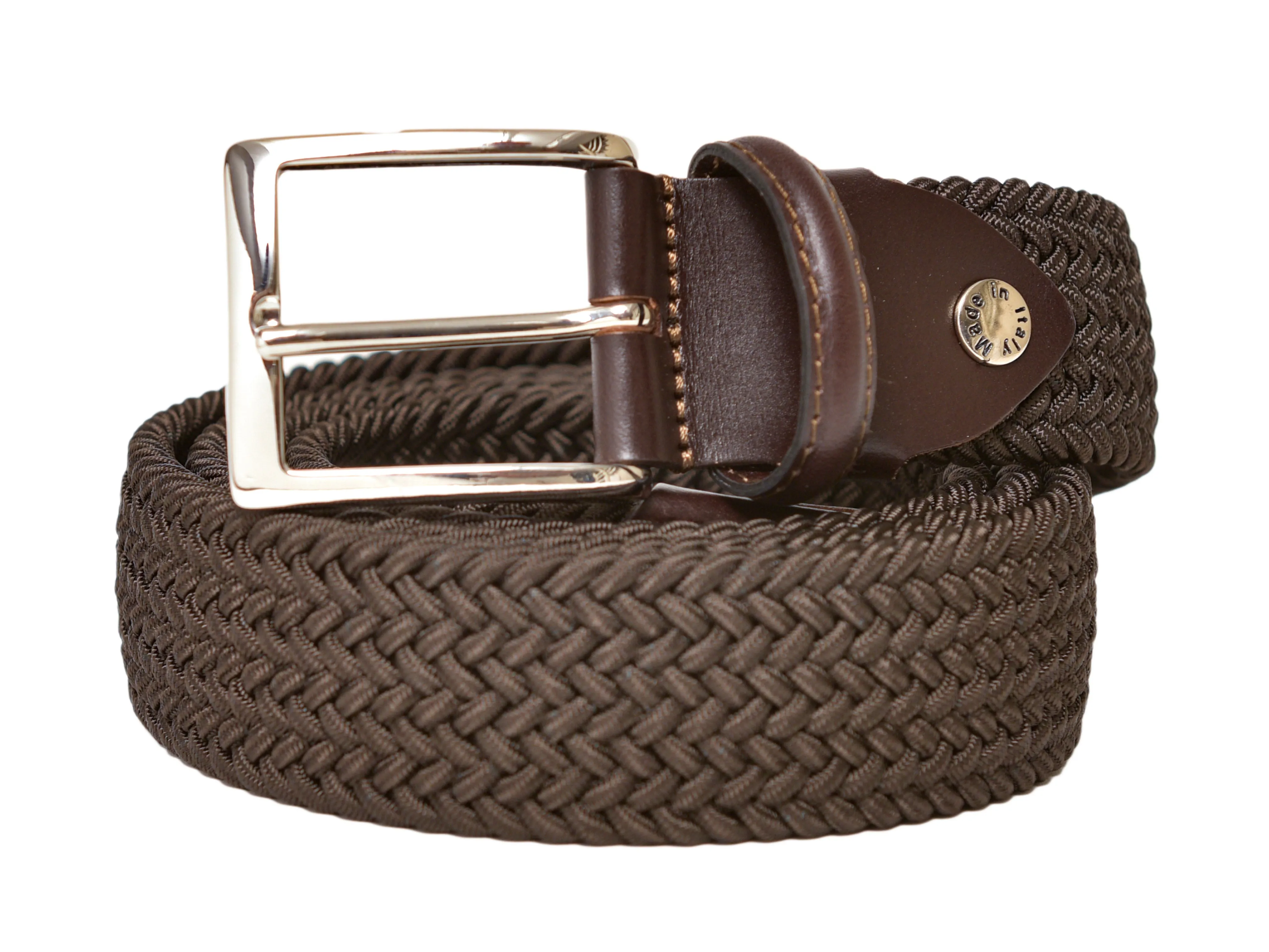 Cotton Stretch Belt Solid Brown