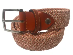 Cotton Stretch Belt Two-Tone Light Orange/White