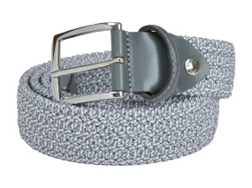 Cotton Stretch Belt Two-Tone White/Gray