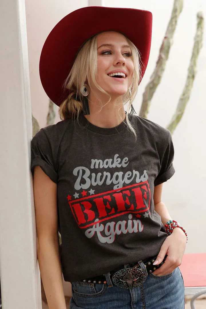 Cruel Women’s Burger Beef Again Black Tee