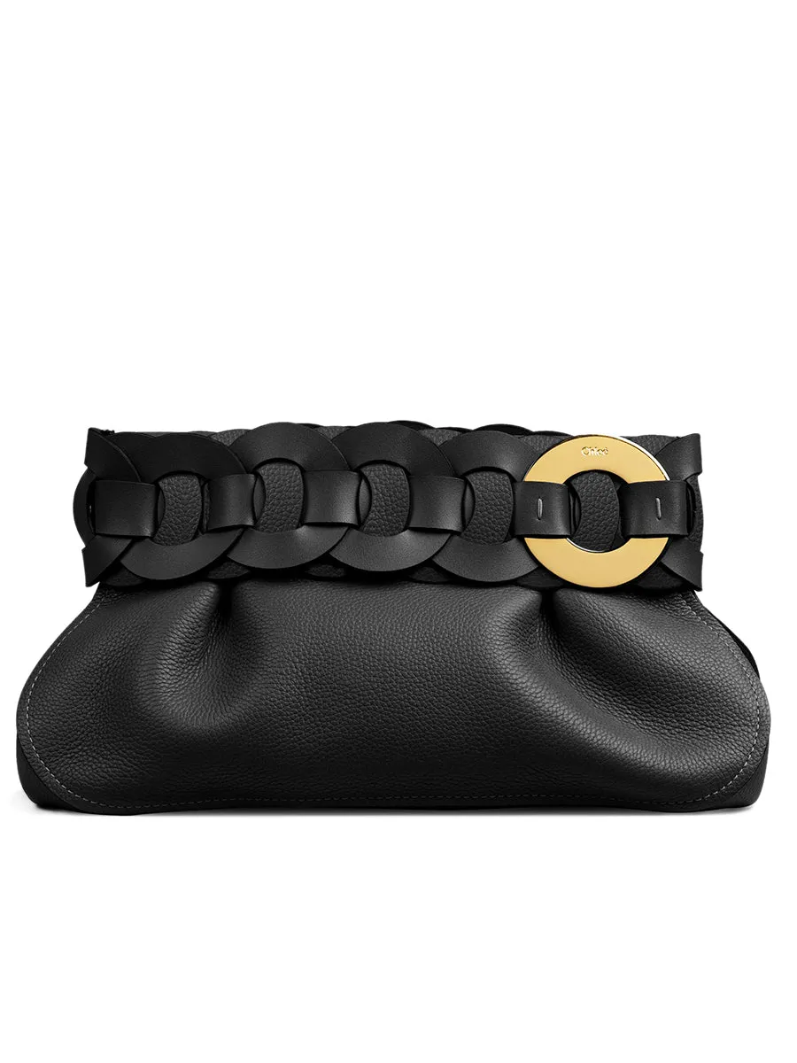 Darryl Clutch Bag in Grained Calfskin & Smooth Cowhide