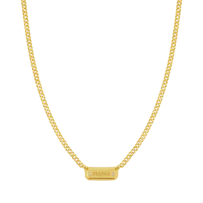 Diamond Beveled ID Cuban Chain Necklace