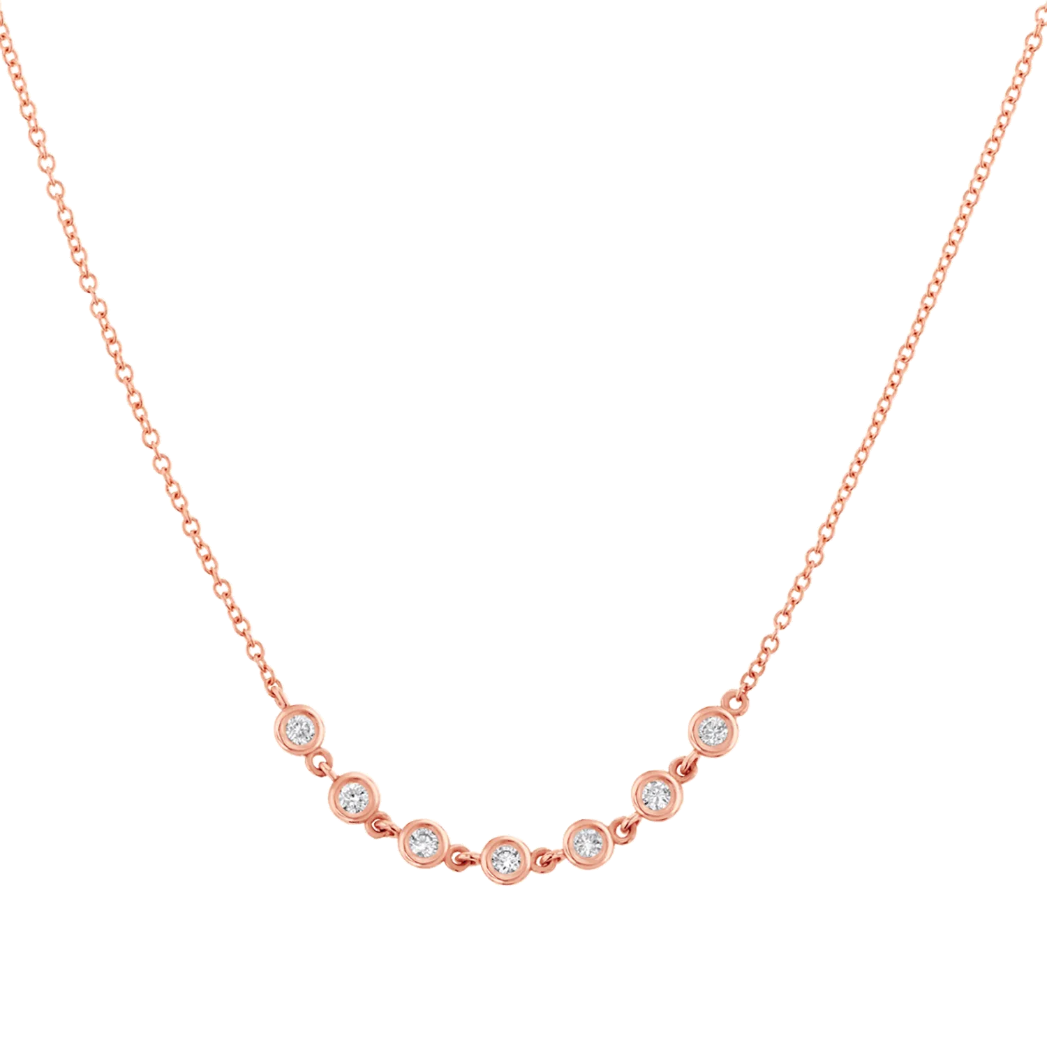 Diamond Bezel Station Necklace