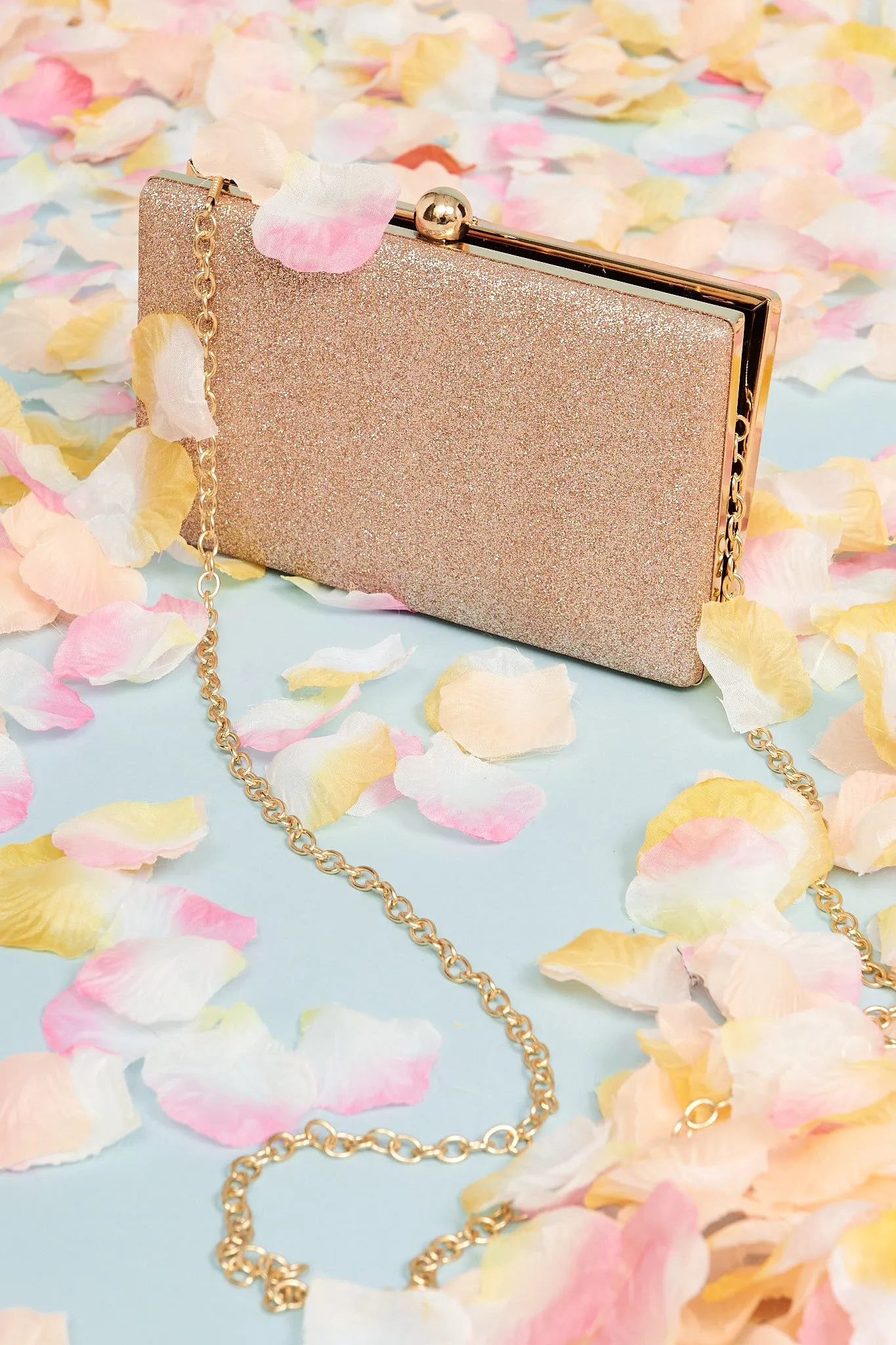 Dianne Clutch Bag In Rose Gold