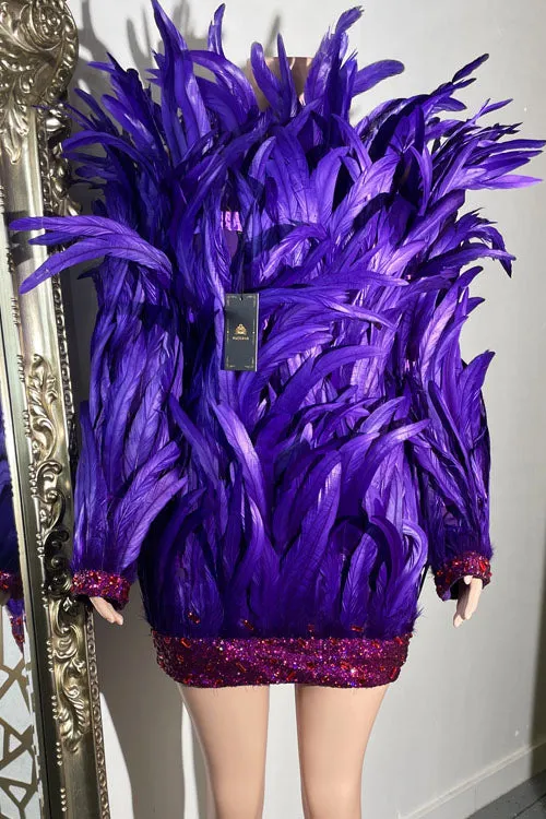 Drama Feather Dress