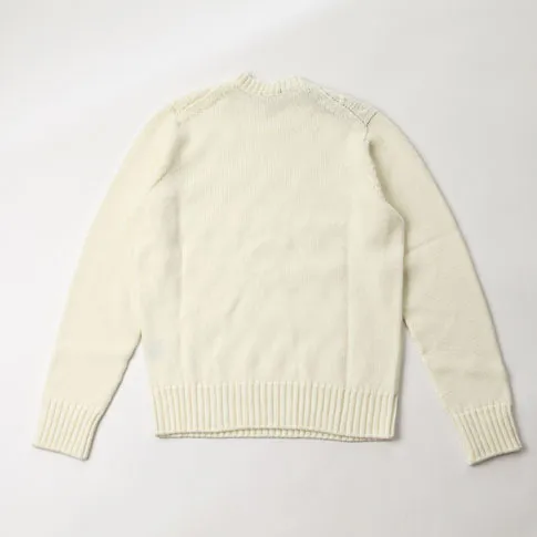 Drumohr  |Crew Neck Wool Long Sleeves Plain Handmade Sweaters