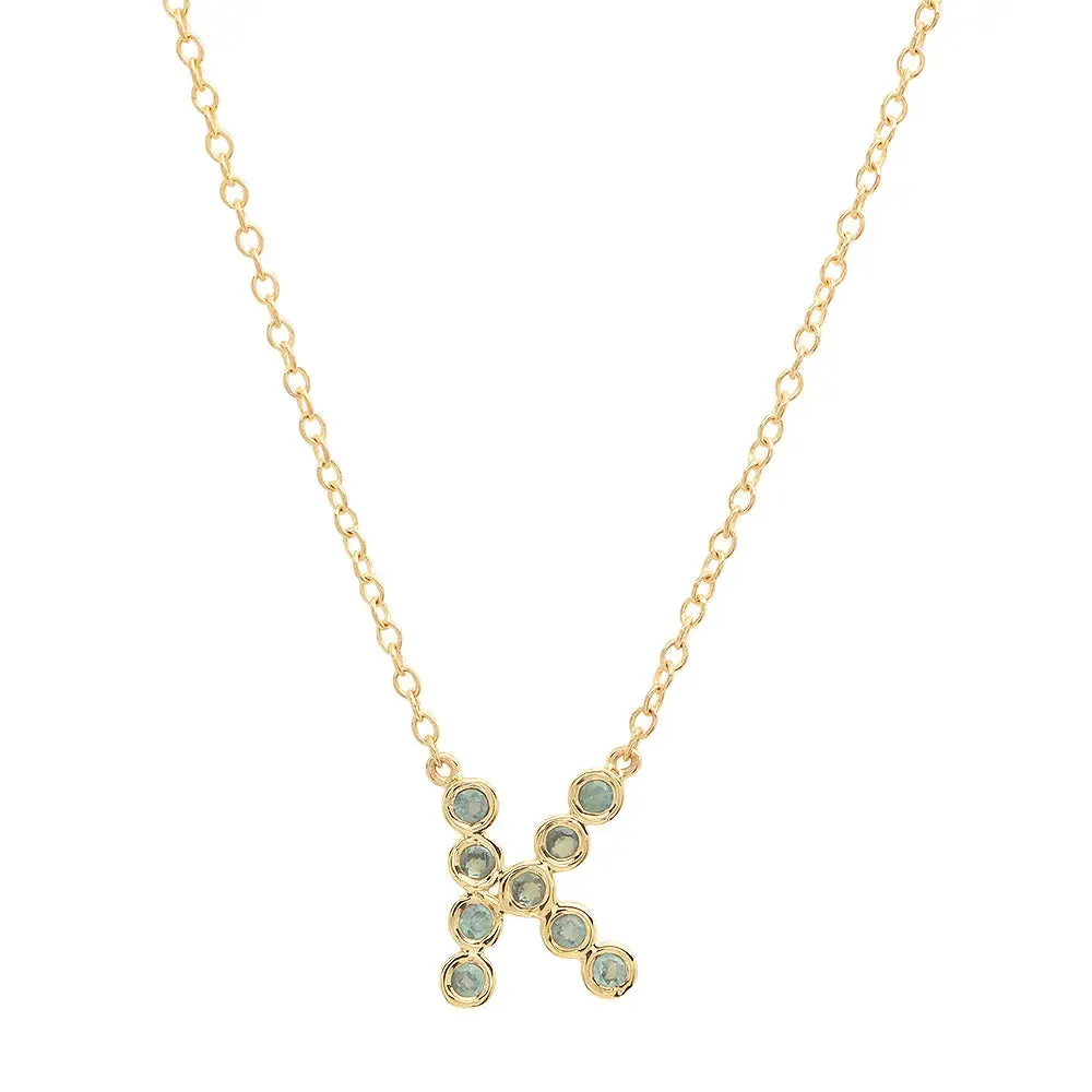 DSJ's Signature Meaningful Birthstone & Initial Necklace