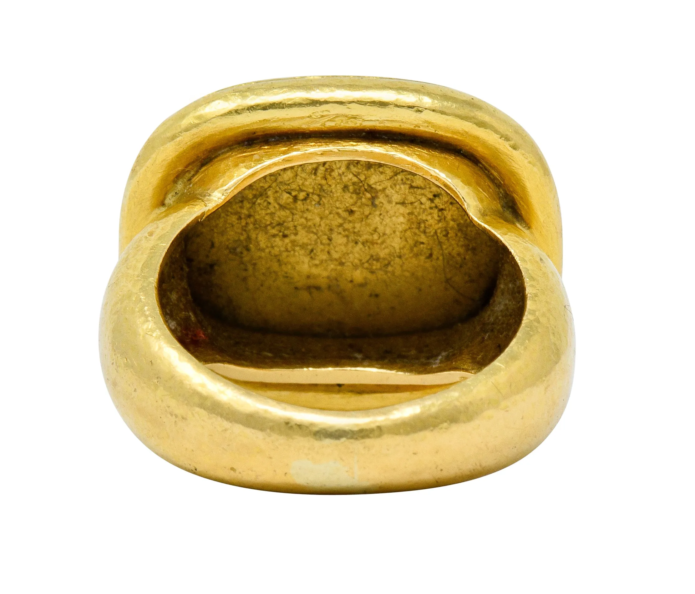 Elizabeth Locke Contemporary 18 Karat Gold Foxhound Signet Ring