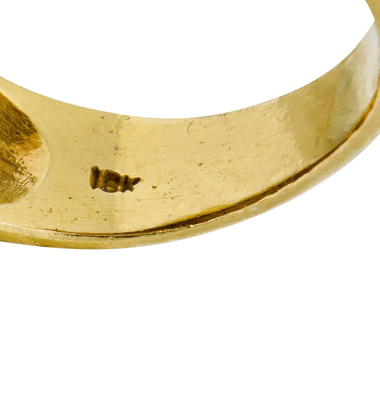 Elizabeth Locke Contemporary 18 Karat Gold Foxhound Signet Ring