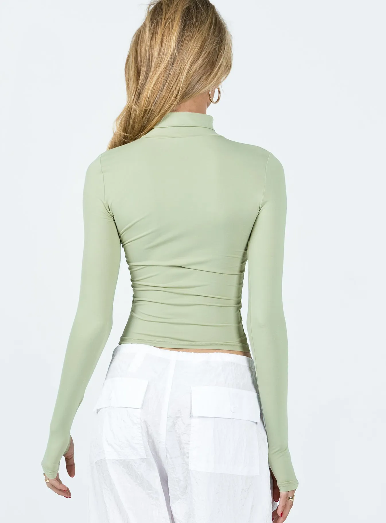 Elysium Long Sleeve Turtleneck Top Green