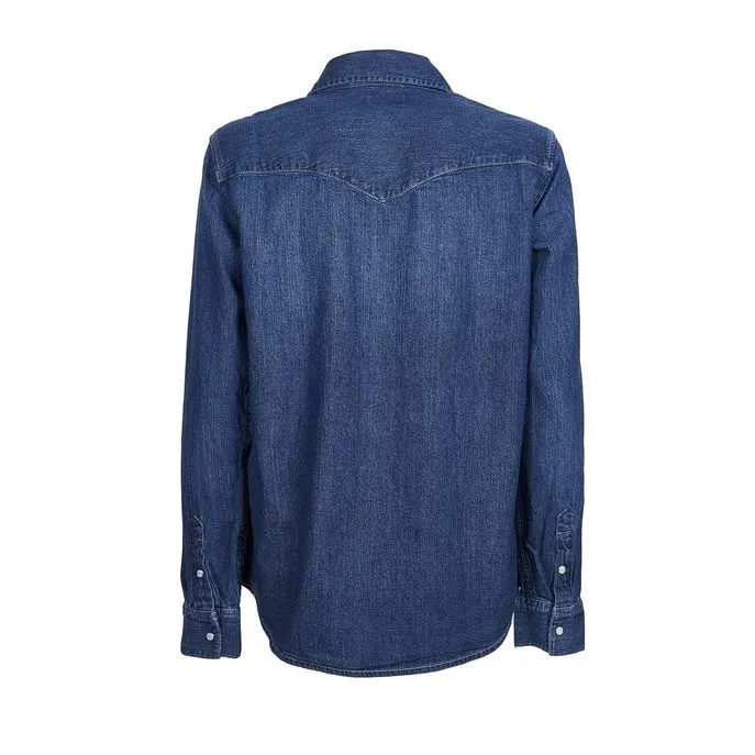 ESSENTIAL WESTERN SHIRT Woman Dark denim