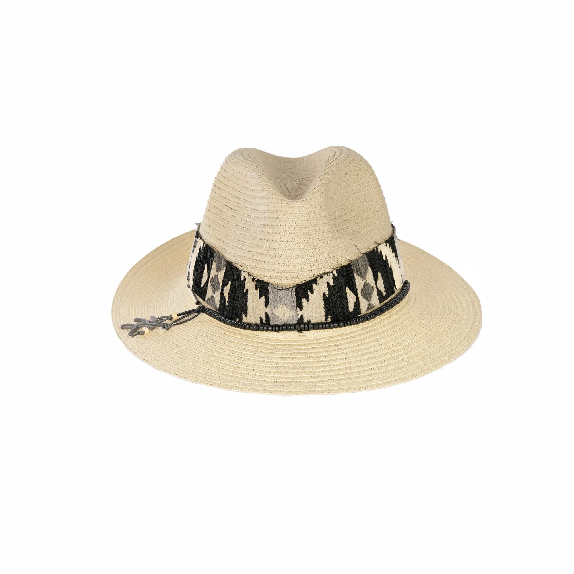 Ethnic Hat Natural Cellulose Beige