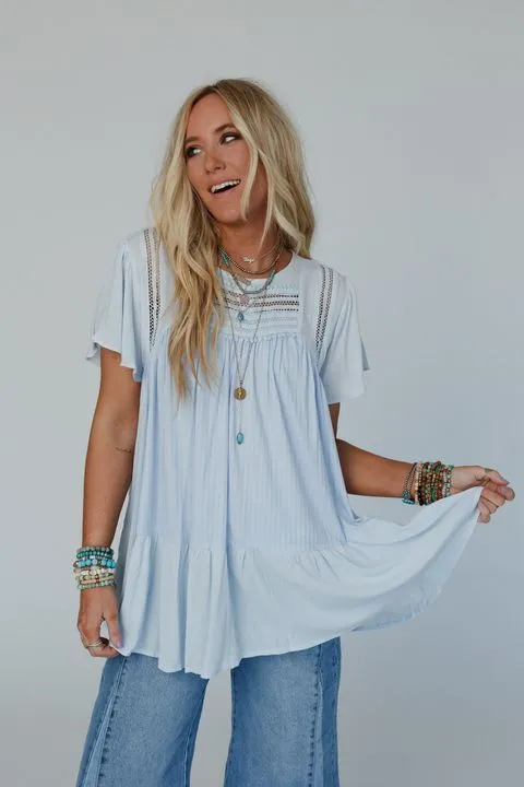 Everyday Sunshine Tunic Top - Blue