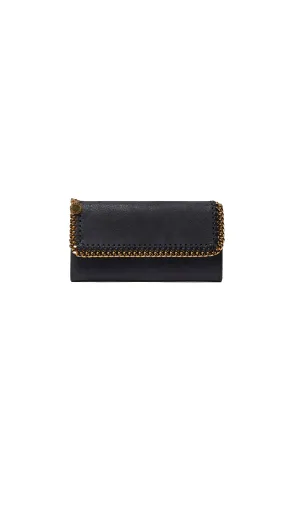 Falabella Flap Continental Wallet - Shadow Black