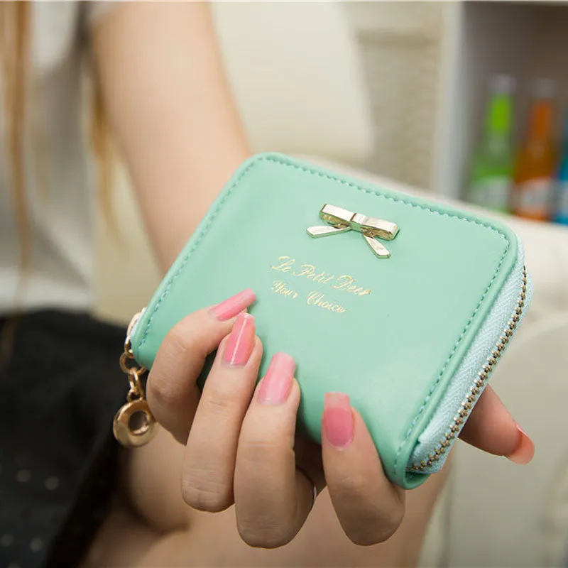 Famous Purses Wallet Women Cute Purse Clutch Wallet Short Small Bag PU Card Holder Lady Carteira