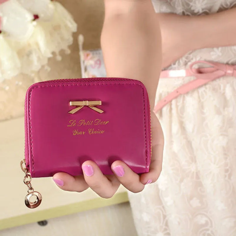 Famous Purses Wallet Women Cute Purse Clutch Wallet Short Small Bag PU Card Holder Lady Carteira