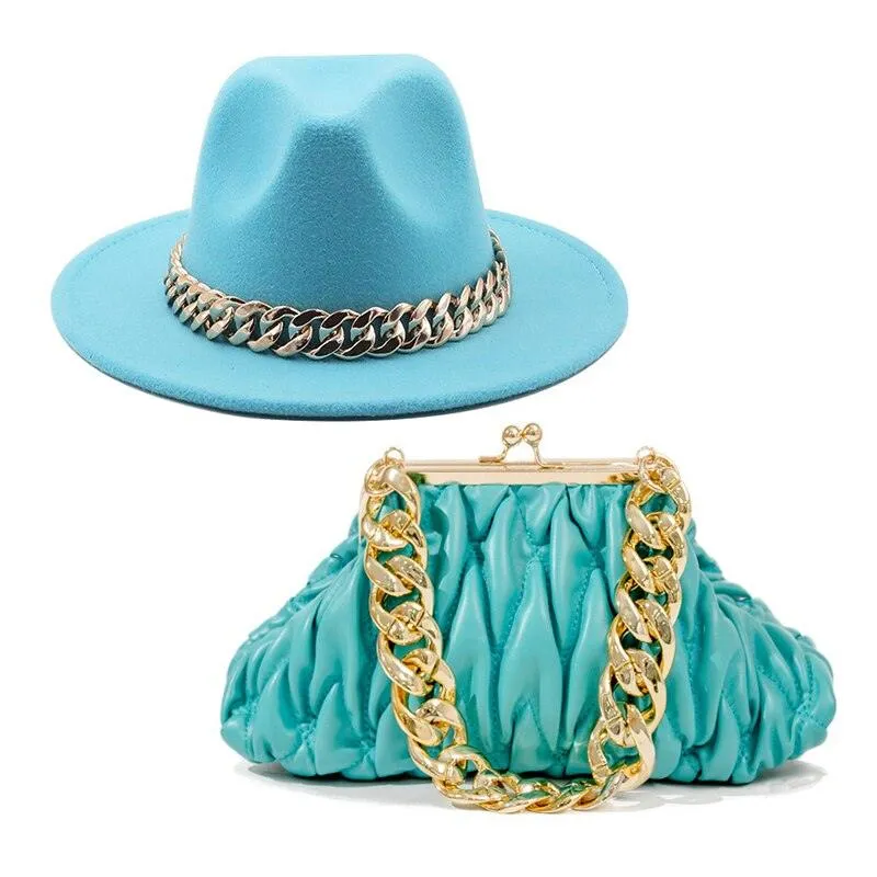 Fedora Hat And Handbag - 2-Piece Luxury Accessories