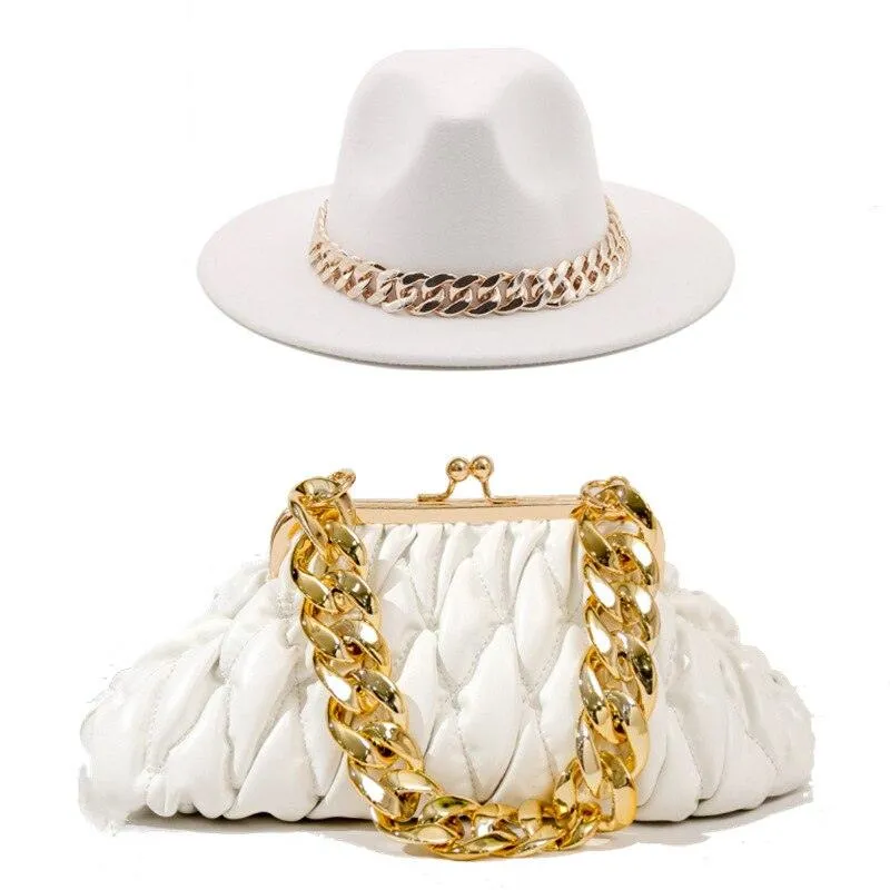 Fedora Hat And Handbag - 2-Piece Luxury Accessories