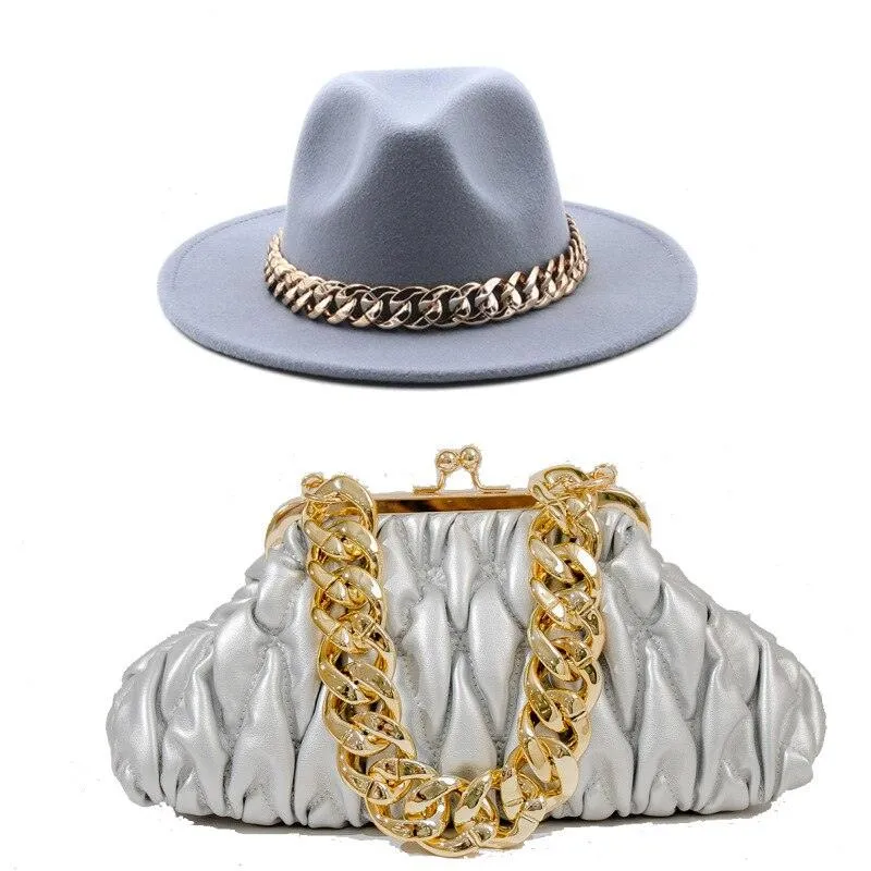 Fedora Hat And Handbag - 2-Piece Luxury Accessories