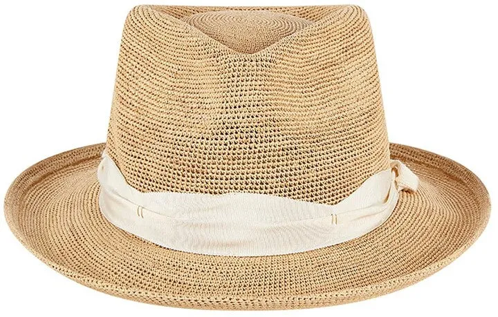 Flora Bella Davis Crochet Raffia Fedora Hat