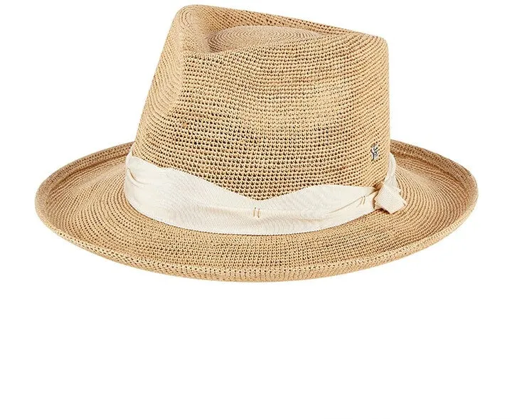 Flora Bella Davis Crochet Raffia Fedora Hat