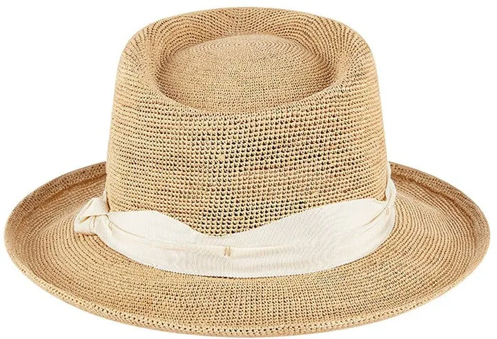 Flora Bella Davis Crochet Raffia Fedora Hat