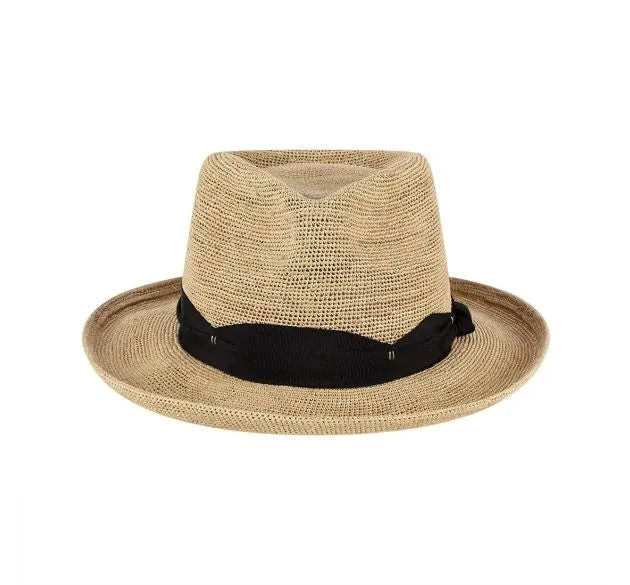 Flora Bella Davis Crochet Raffia Fedora Hat