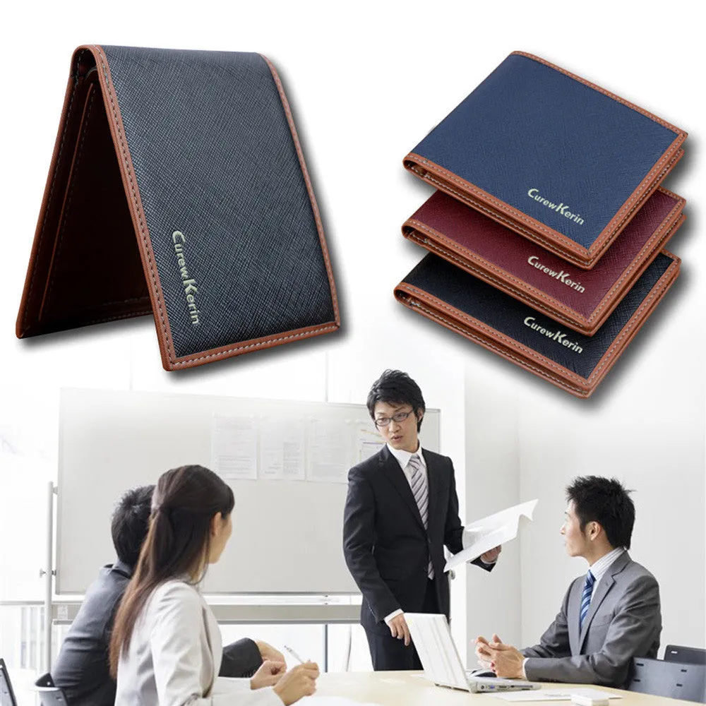 Forward Men Leather Card Cash Receipt Holder Organizer Wallet Purse Business Clutch