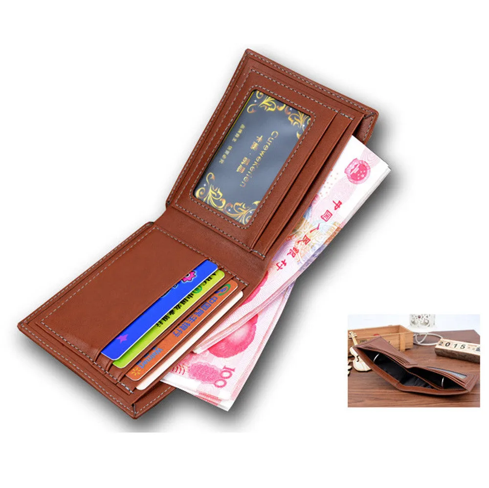 Forward Men Leather Card Cash Receipt Holder Organizer Wallet Purse Business Clutch