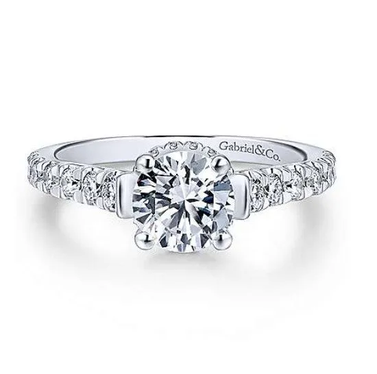 Gabriel Matilda Hidden Halo Round Diamond Engagement Ring