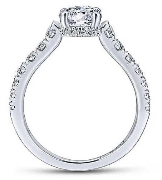 Gabriel Matilda Hidden Halo Round Diamond Engagement Ring