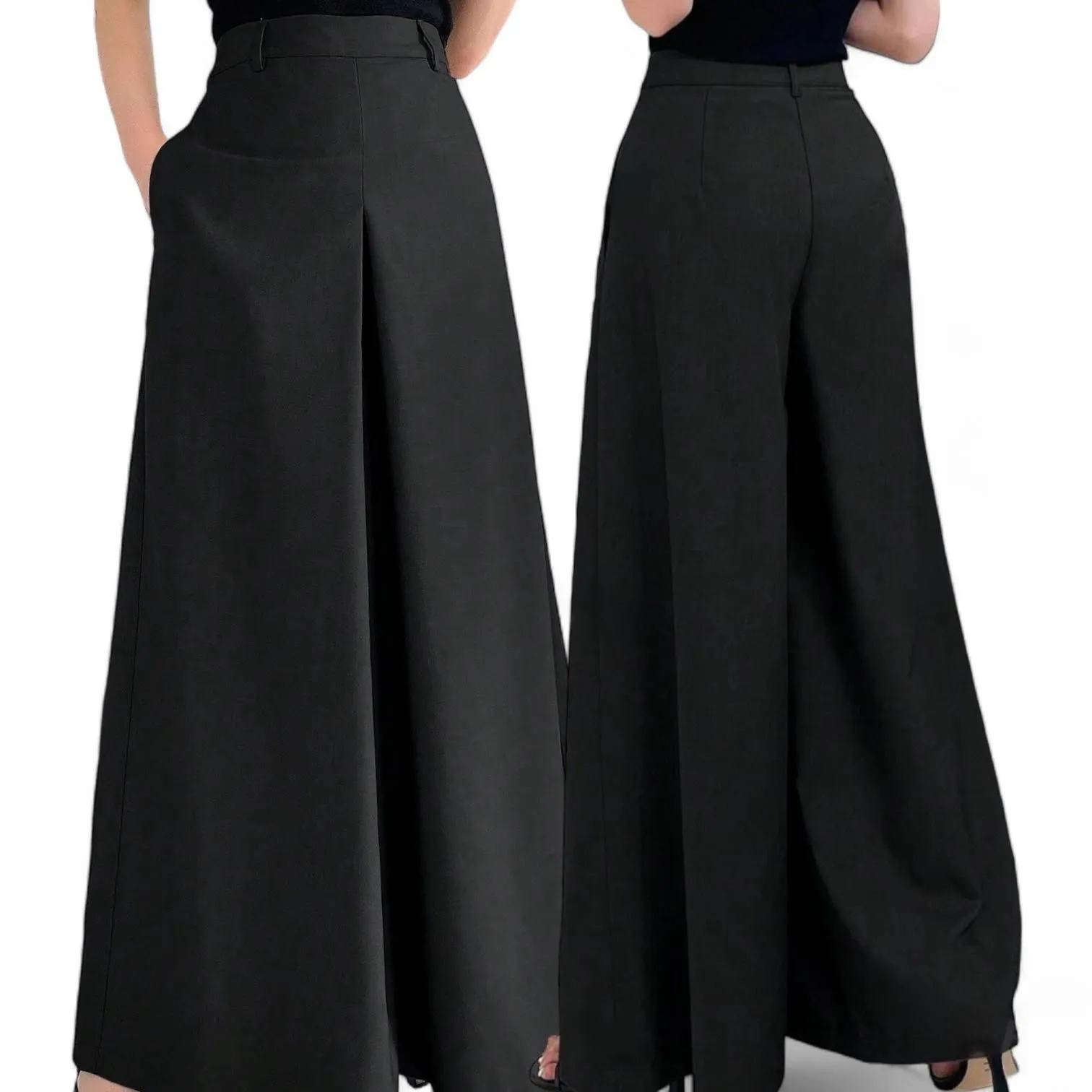 GBOSS Structured High Waist Palazzo Pants