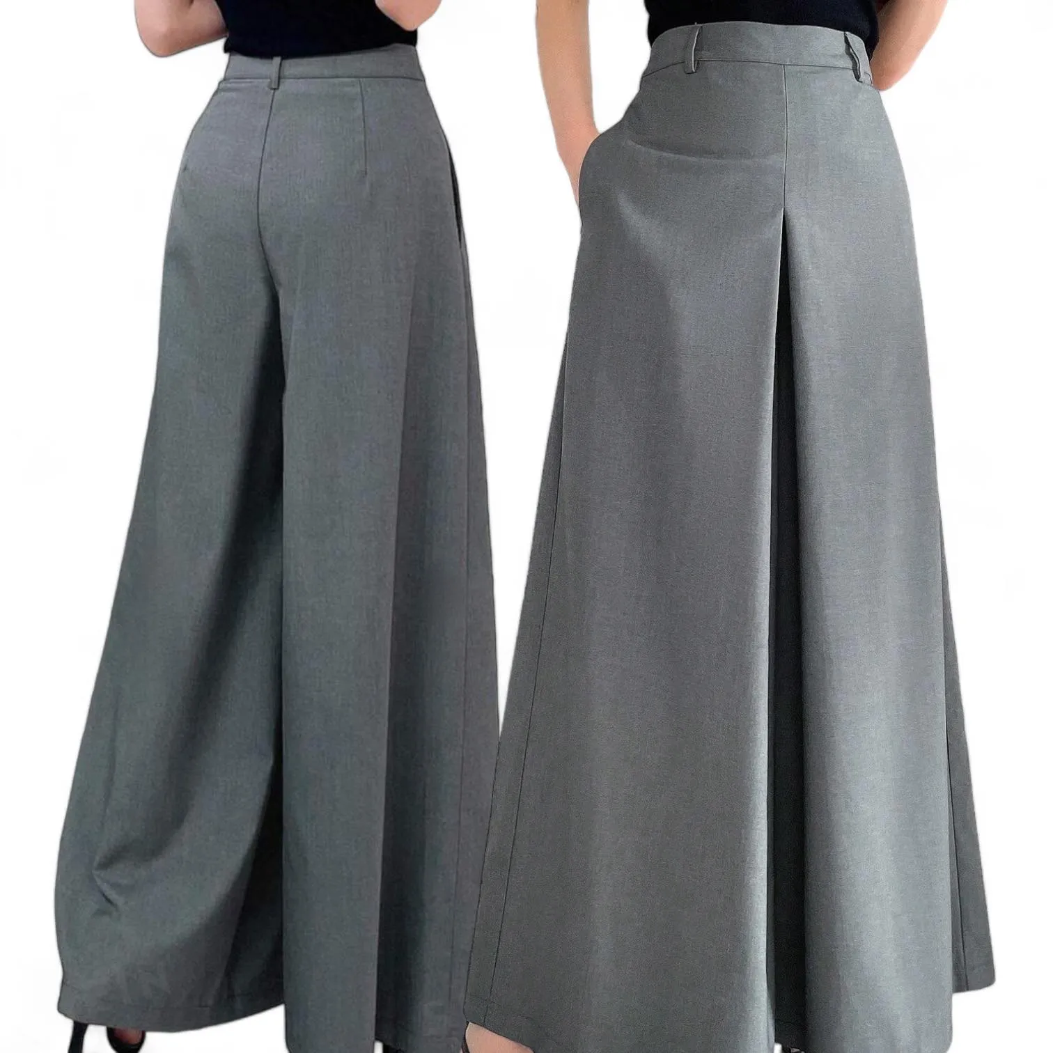 GBOSS Structured High Waist Palazzo Pants