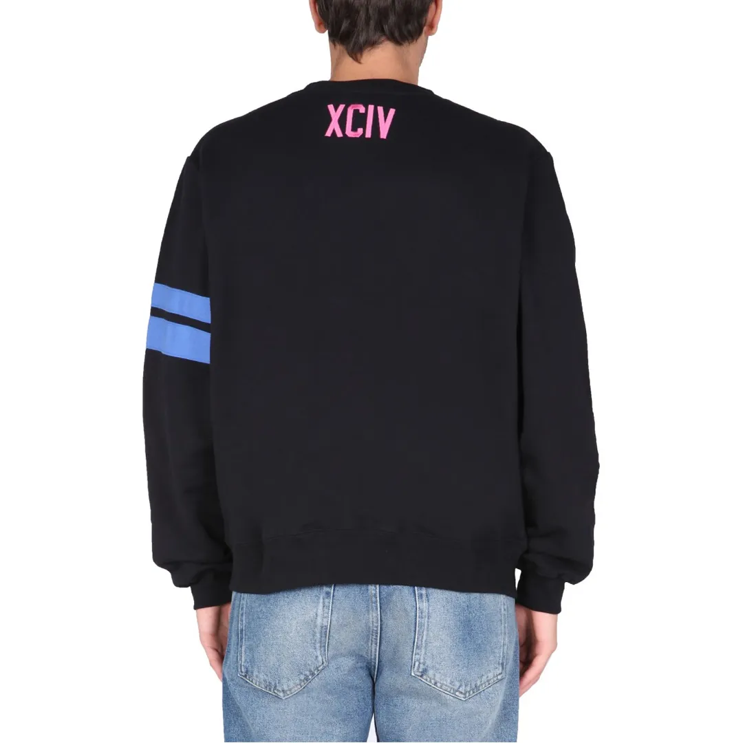 GCDS  |Crew Neck Sweat Long Sleeves Plain Cotton Logo Sweatshirts